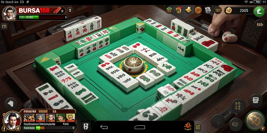 Tampilan gameplay menarik dari BURSA188 yang menyajikan Mahjong seru.