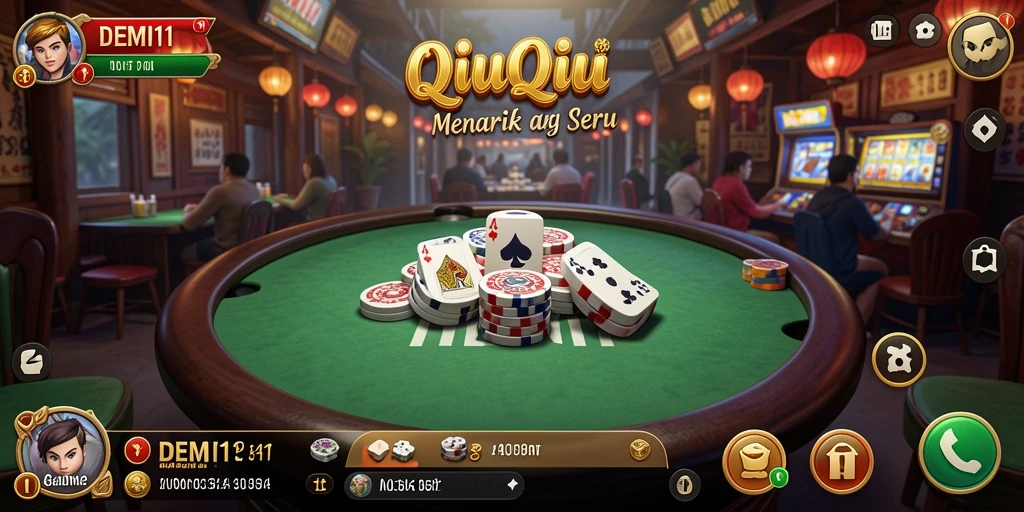 Tampilan gameplay QiuQiu yang seru di DEMI11.