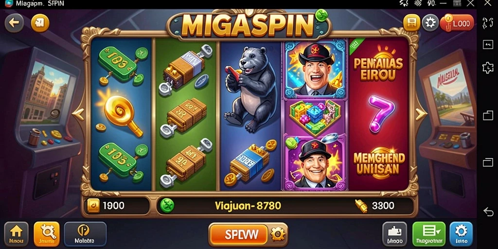 Screenshot gameplay MIGASPIN menampilkan aksi Slot yang mendebarkan.
