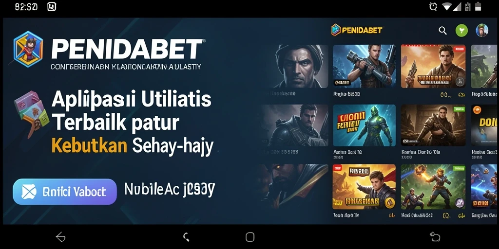 Tampilan utama PENIDABET dengan fitur-fitur utilitas yang mudah diakses.
