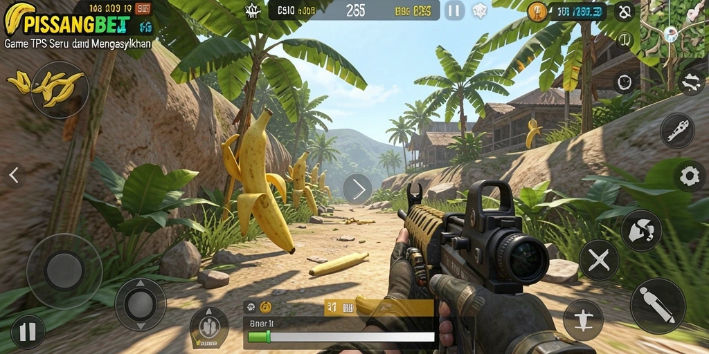 Tampilan gameplay seru di PISANGBET dengan aksi TPS yang mendebarkan.