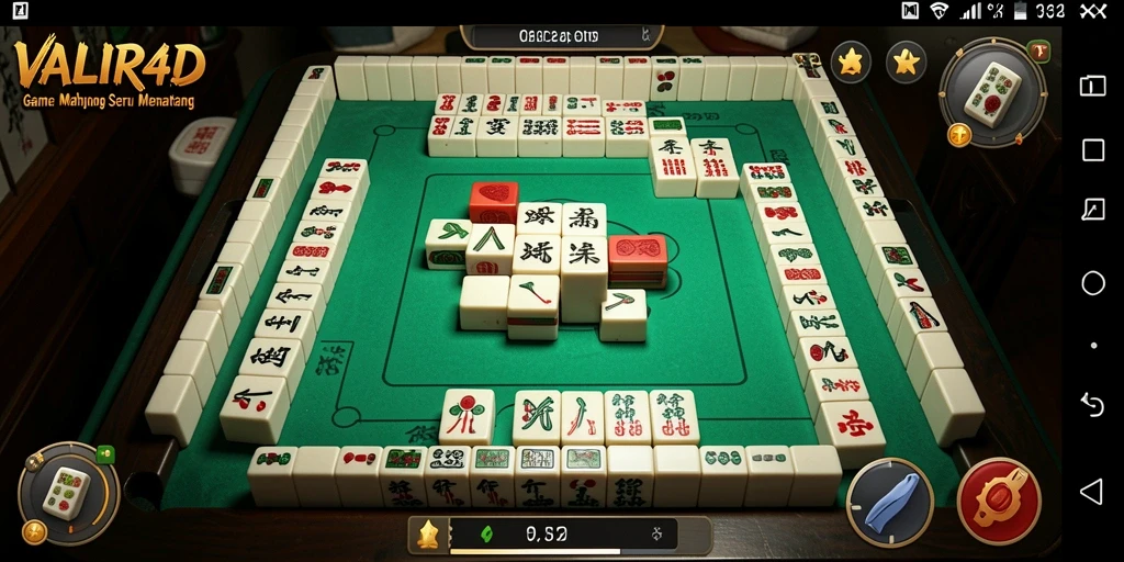 Tampilan gameplay menakjubkan dari VALIR4D yang penuh dengan tantangan Mahjong.